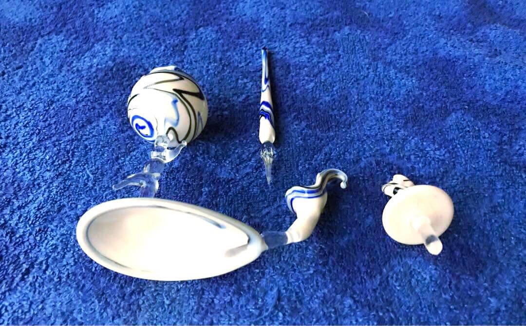 ベネチアガラス壺とペン(メルカリ専用)
