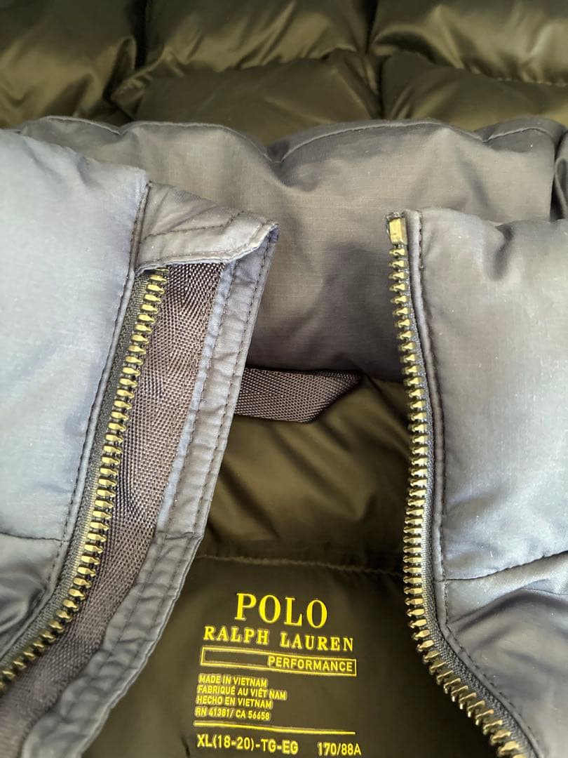POLO RALPH LAUREN フード付きダウンジャケット XL ネイビー