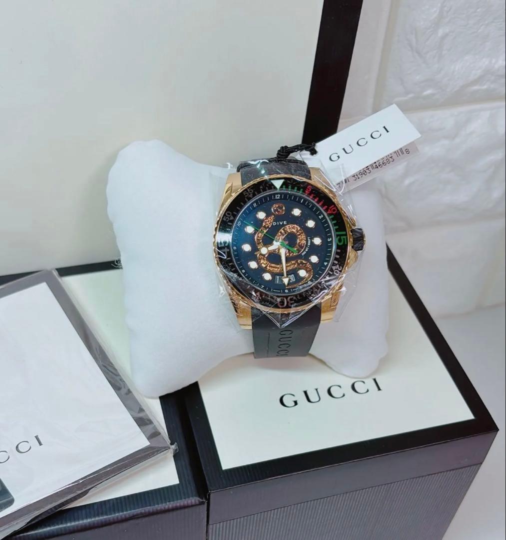 【大人気◆新品】 GUCCI DIVE グッチ ダイブ 蛇 クォーツ 時計