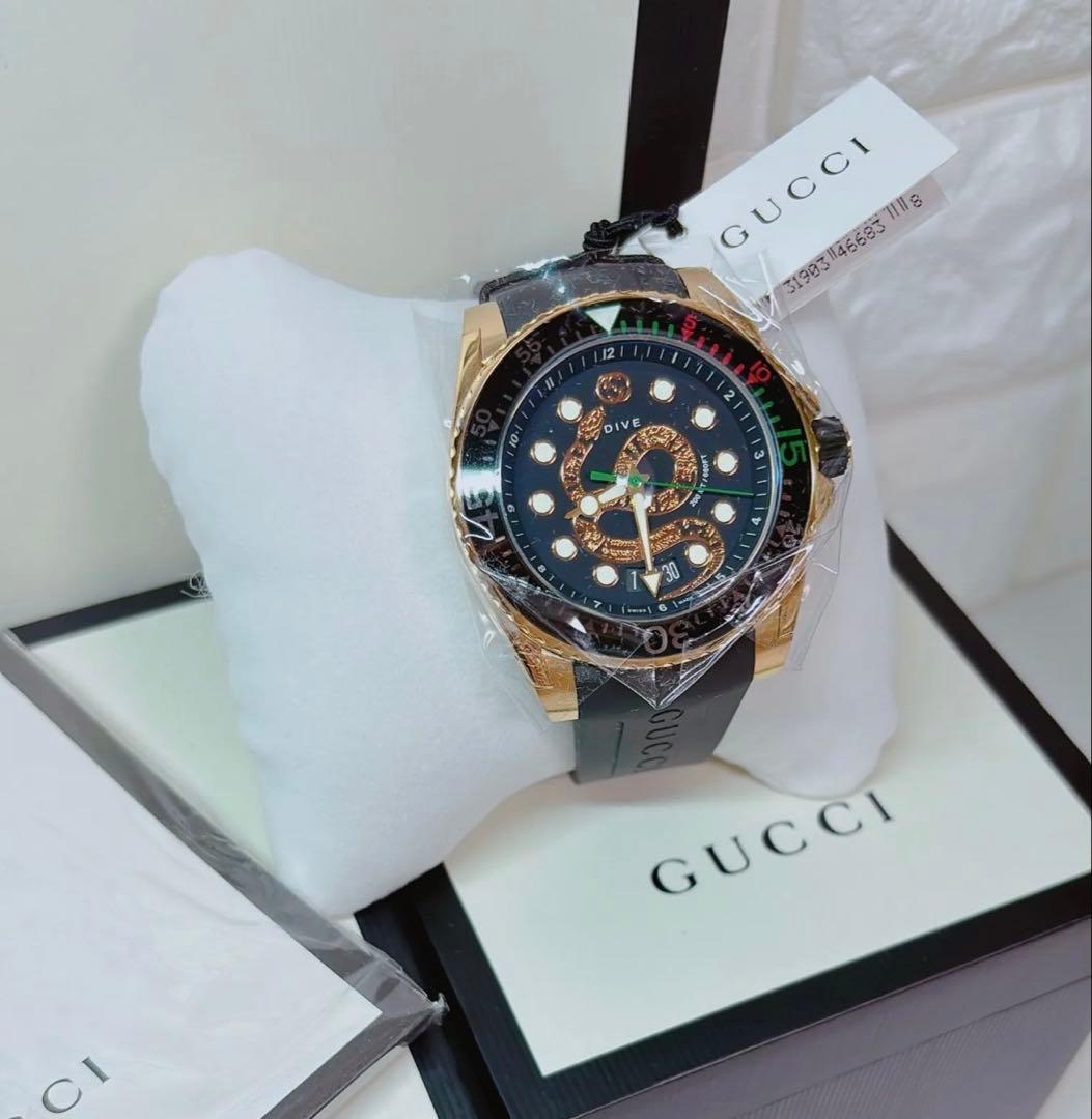 【大人気◆新品】 GUCCI DIVE グッチ ダイブ 蛇 クォーツ 時計