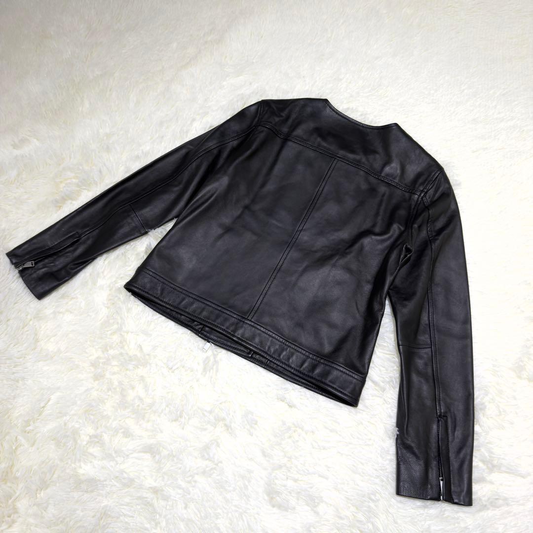 ほぼ新品✨ユナイテッドアローズ ダブルライダース ノーカラー ラムレザー L