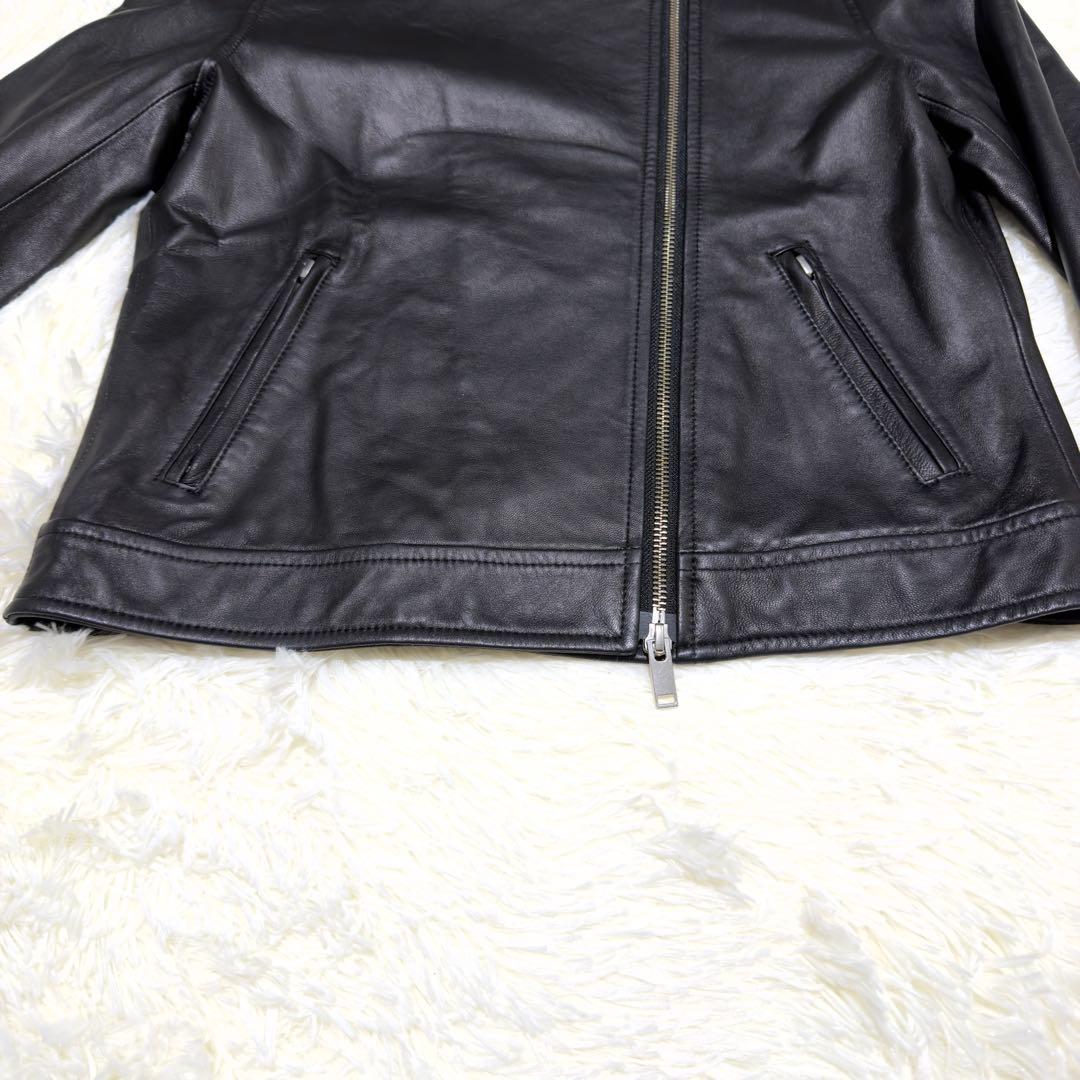 ほぼ新品✨ユナイテッドアローズ ダブルライダース ノーカラー ラムレザー L