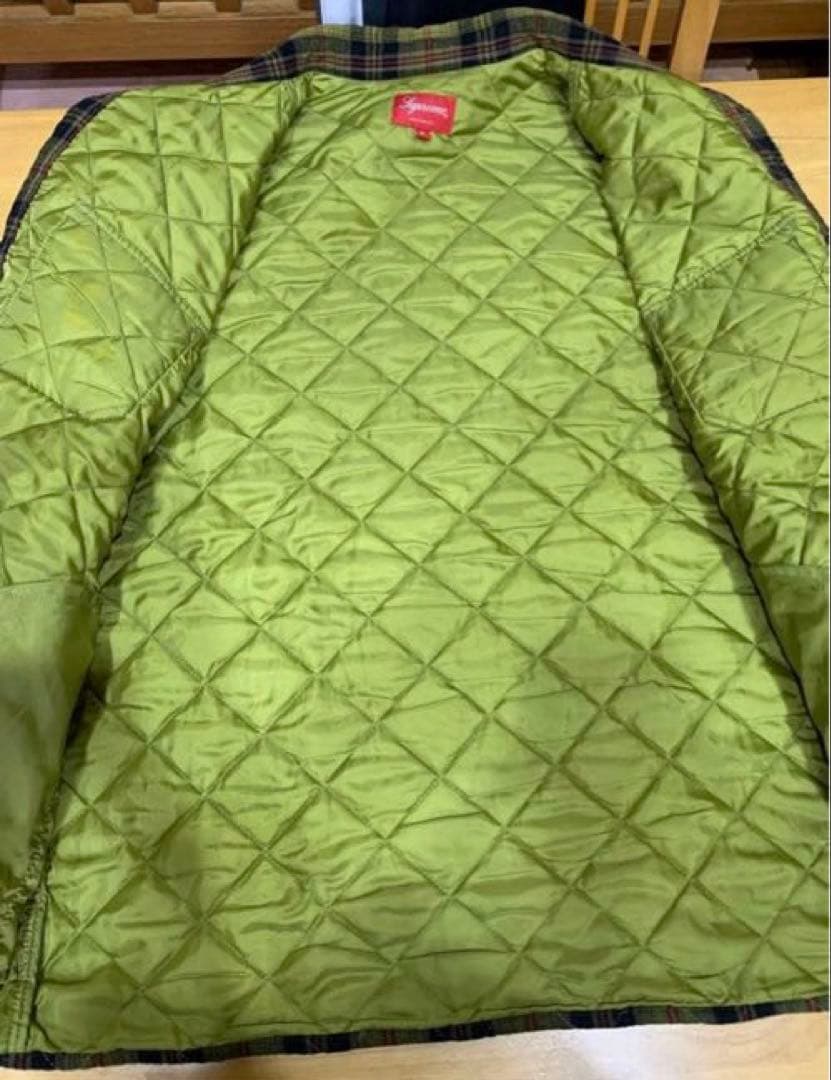 supreme quilted plaid flannel shirt サイズM
