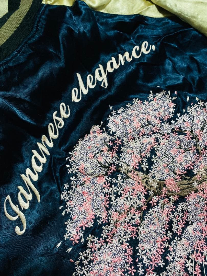 ORIENTAL ２面用 龍 桜 日本限定 スカジャン unisex レーヨン