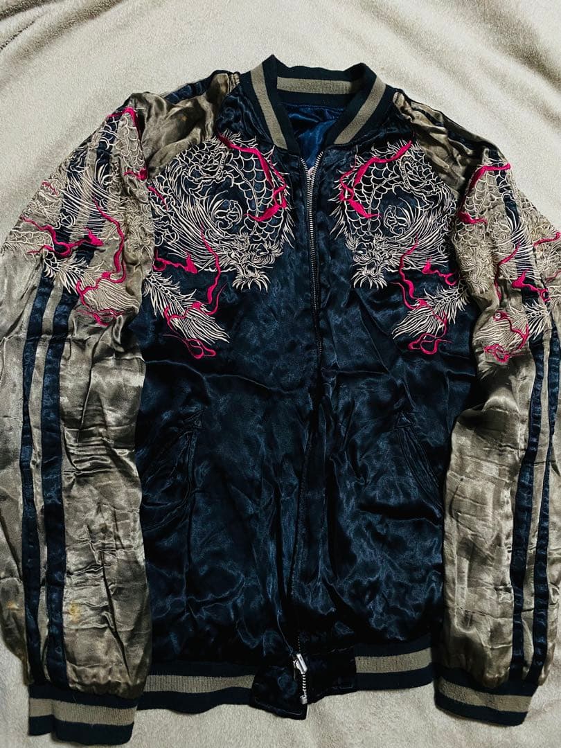 ORIENTAL ２面用 龍 桜 日本限定 スカジャン unisex レーヨン