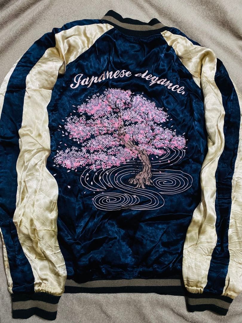 ORIENTAL ２面用 龍 桜 日本限定 スカジャン unisex レーヨン