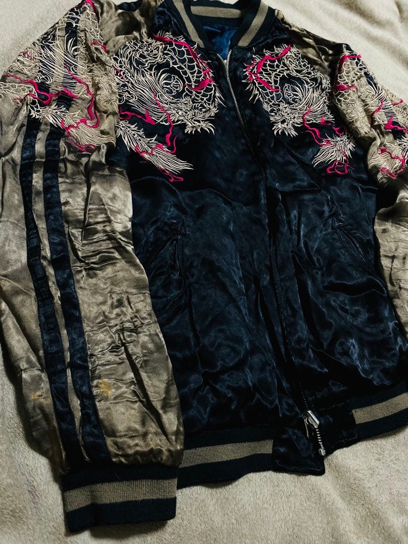 ORIENTAL ２面用 龍 桜 日本限定 スカジャン unisex レーヨン