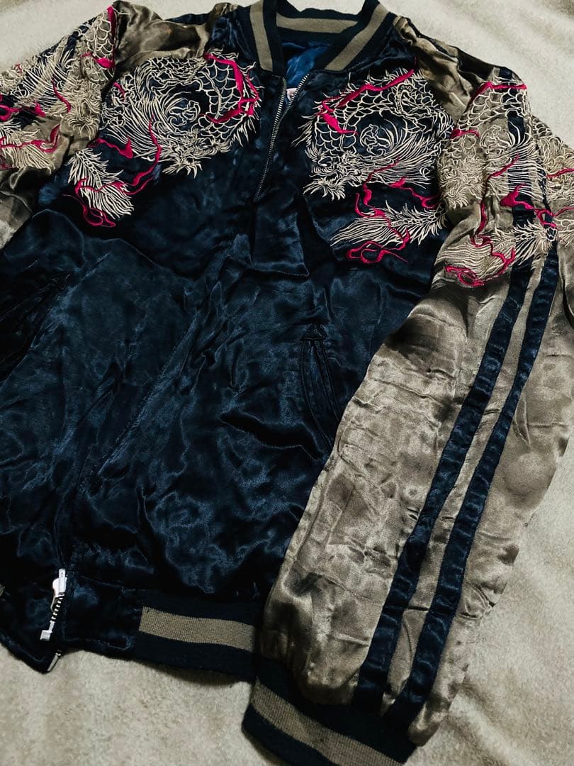 ORIENTAL ２面用 龍 桜 日本限定 スカジャン unisex レーヨン