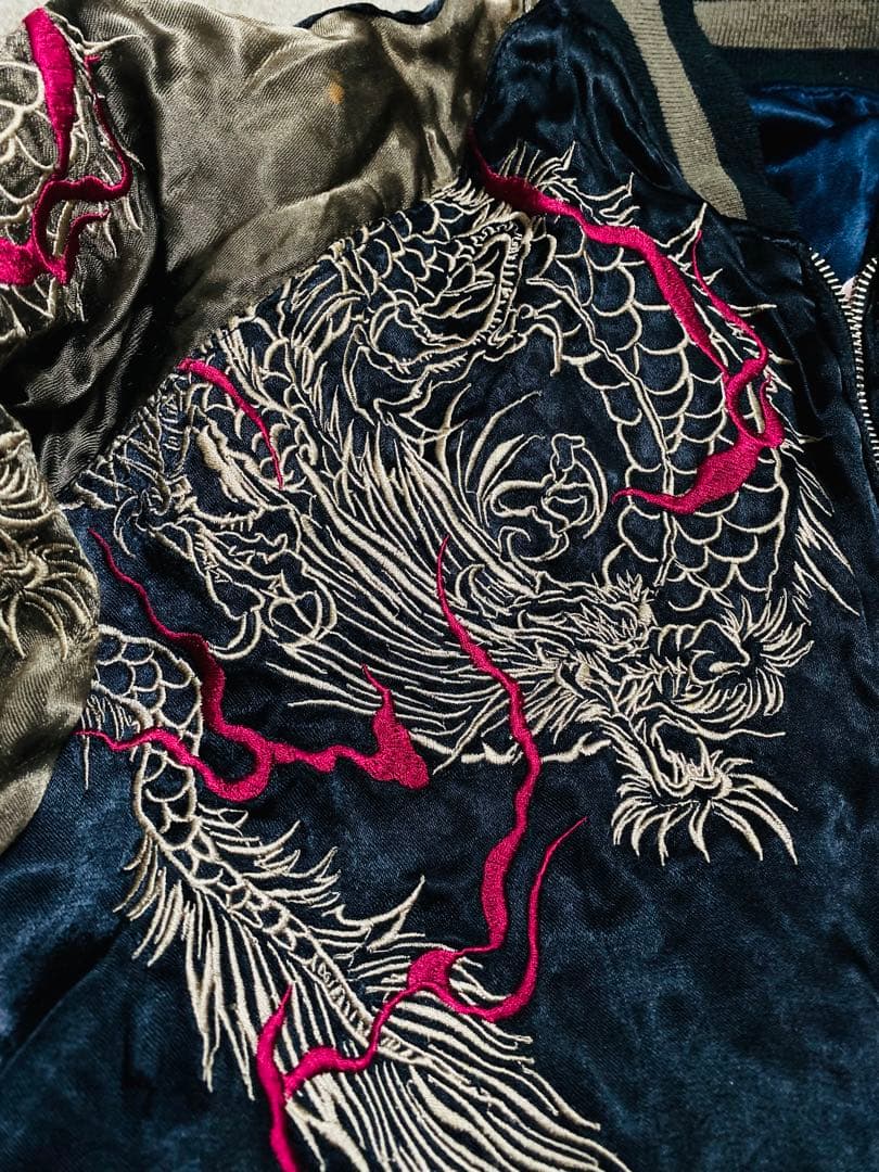 ORIENTAL ２面用 龍 桜 日本限定 スカジャン unisex レーヨン