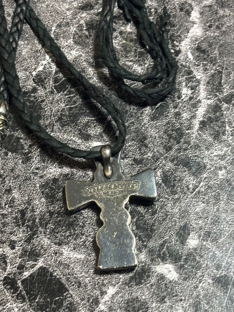 Chrome Hearts（クロムハーツ） クロスモチーフ レザーネックレス