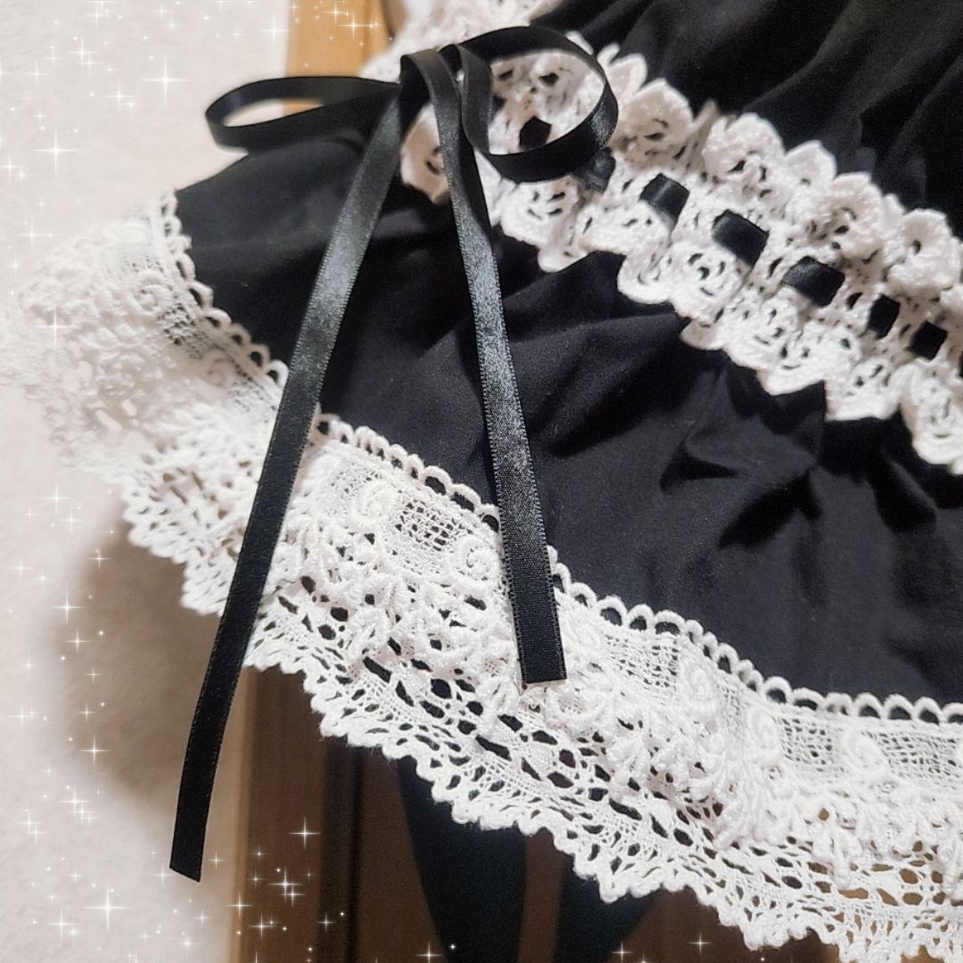 期間限定お値下げ中！フリルメイドキャップ 黒×白 ロリィタ BABYアリパイ