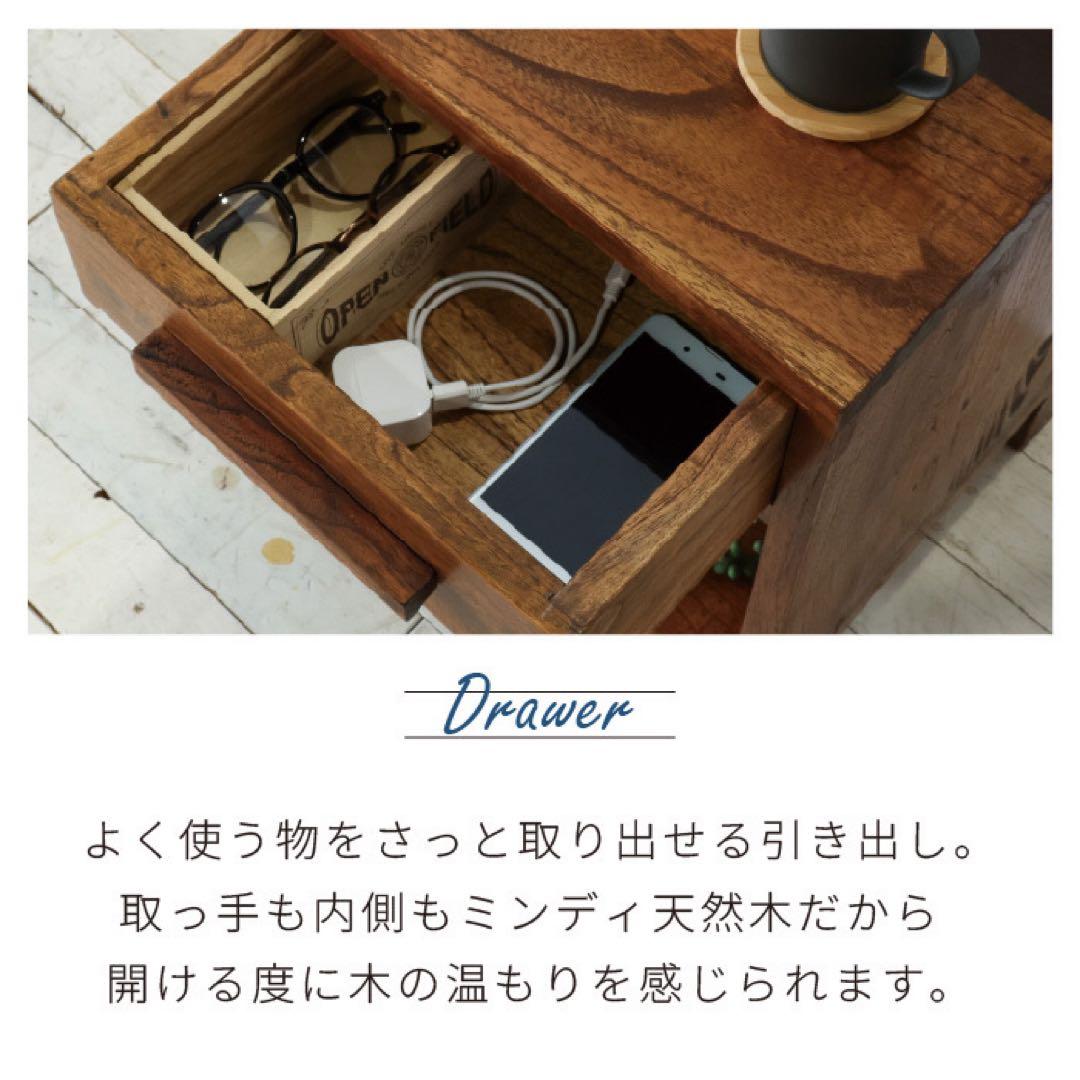 サイドテーブル ソファテーブル ナイトテーブル 飾り棚 アジアン 北欧 収納