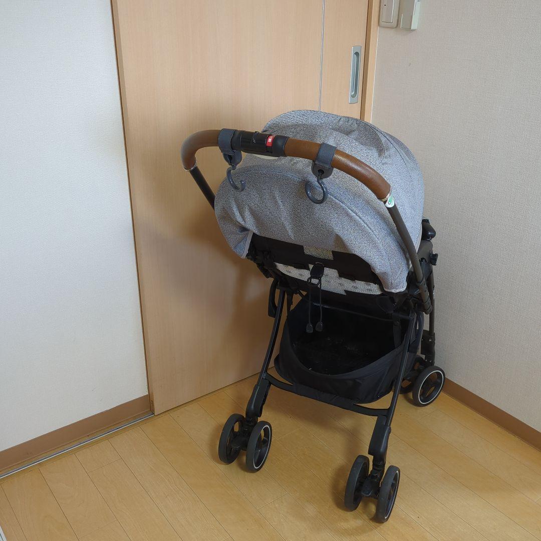 【美品】Aprica ベビーカー グレー ラクーナクッション