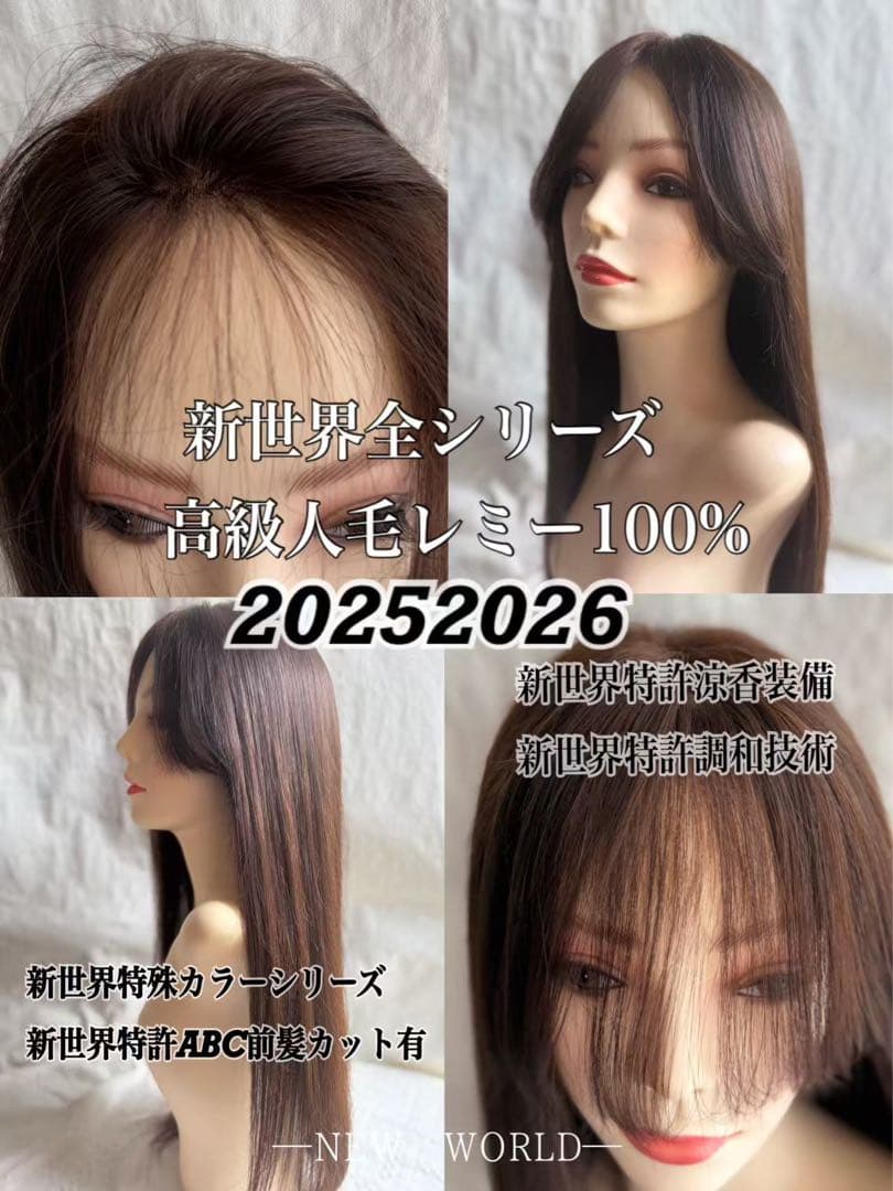2026新世界超人工肌4D女神シリーズ医療ウィッグレミー100%フルウィッグ
