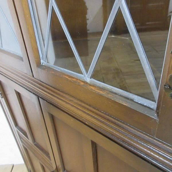 イギリス アンティーク 家具 コーナーキャビネット 飾り棚 英国 6160d