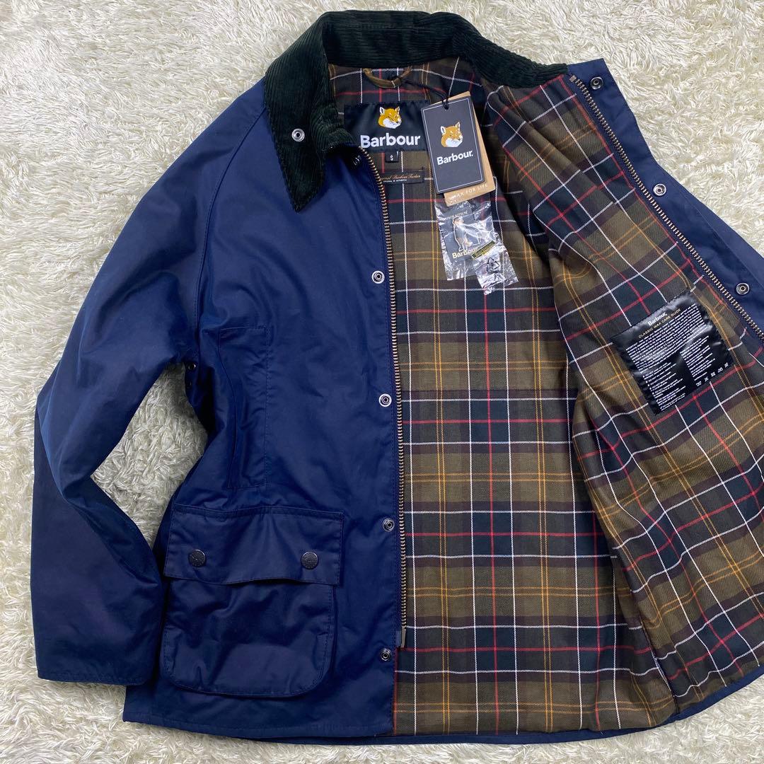 未使用品 Barbour メゾンキツネ ワックスジャケット S ビューフォート