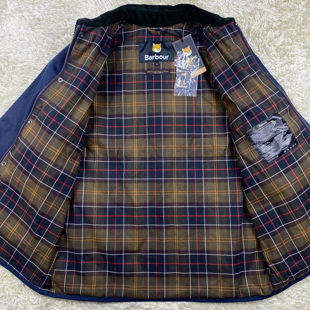 未使用品 Barbour メゾンキツネ ワックスジャケット S ビューフォート