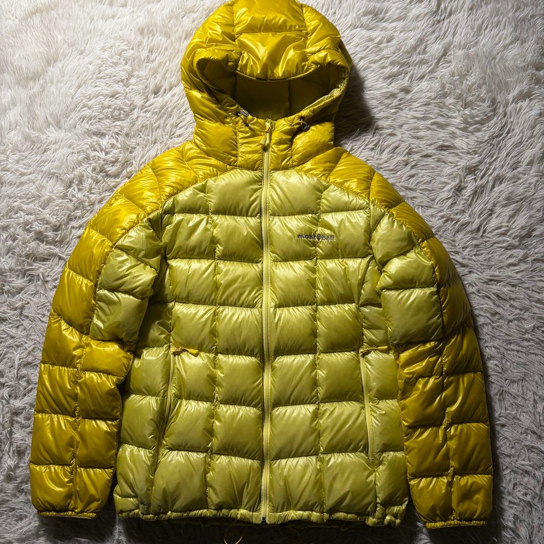 行*ぞ様 美品■モンベル スペリオダウンパーカ ジャケット レディース　イエロー