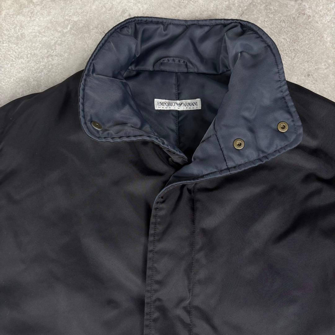 エンポリオ　アルマーニ　ARMANI ダブルフェイス　黒　ロングコート　48