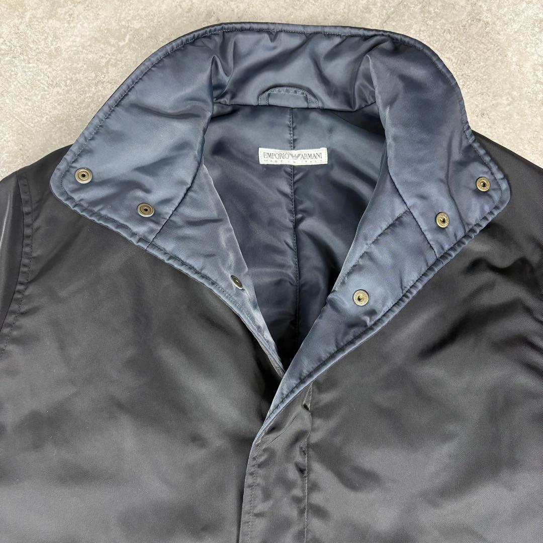 エンポリオ　アルマーニ　ARMANI ダブルフェイス　黒　ロングコート　48