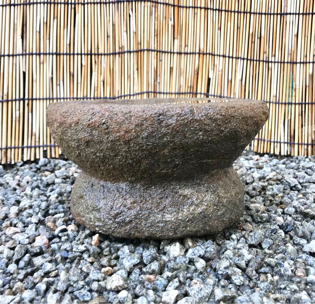 【石鉢・つづみ型水鉢・寄せ植え鉢・蹲】庭石・オブジェ・ガーデニング造園水石飾り石
