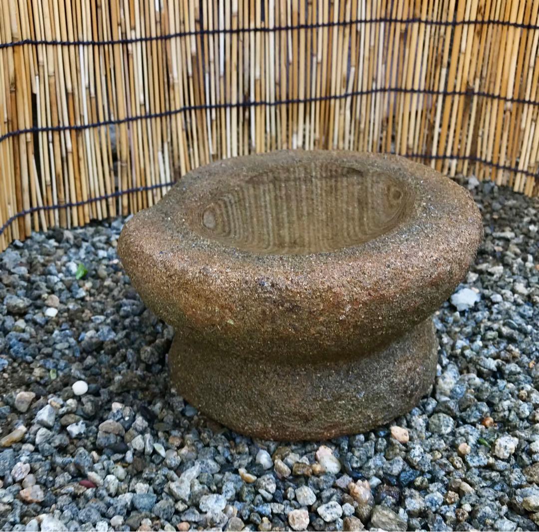 【石鉢・つづみ型水鉢・寄せ植え鉢・蹲】庭石・オブジェ・ガーデニング造園水石飾り石