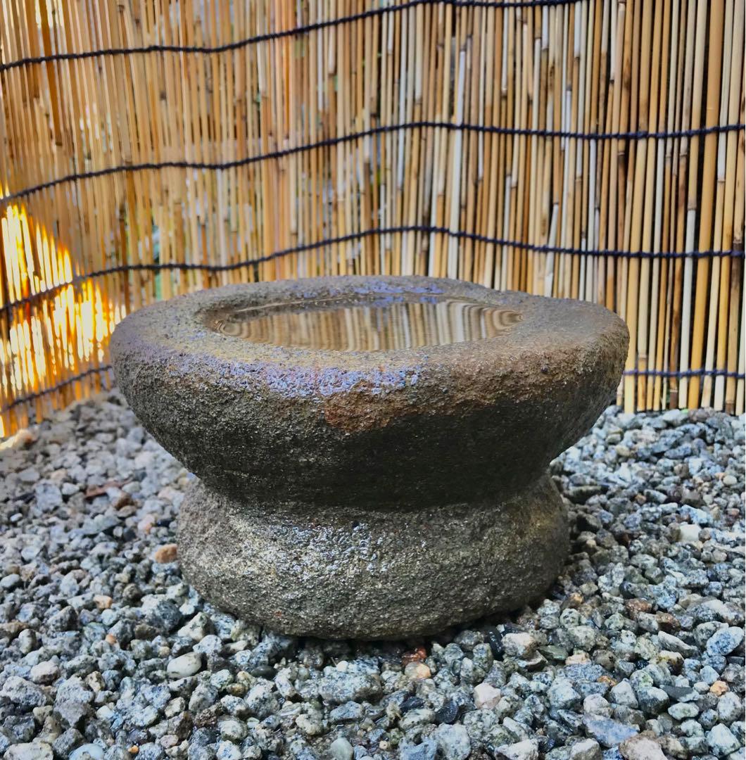 【石鉢・つづみ型水鉢・寄せ植え鉢・蹲】庭石・オブジェ・ガーデニング造園水石飾り石
