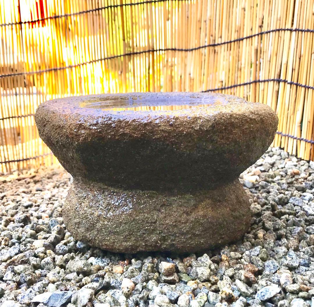【石鉢・つづみ型水鉢・寄せ植え鉢・蹲】庭石・オブジェ・ガーデニング造園水石飾り石
