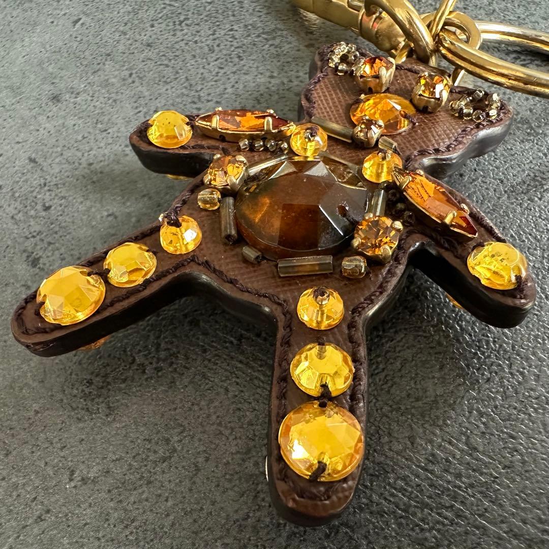 小物 PRADA Bear Crystal Leather Charm
