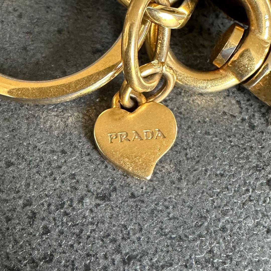 小物 PRADA Bear Crystal Leather Charm