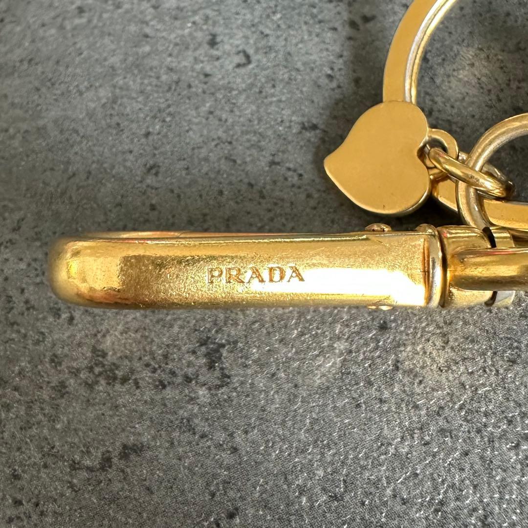 小物 PRADA Bear Crystal Leather Charm