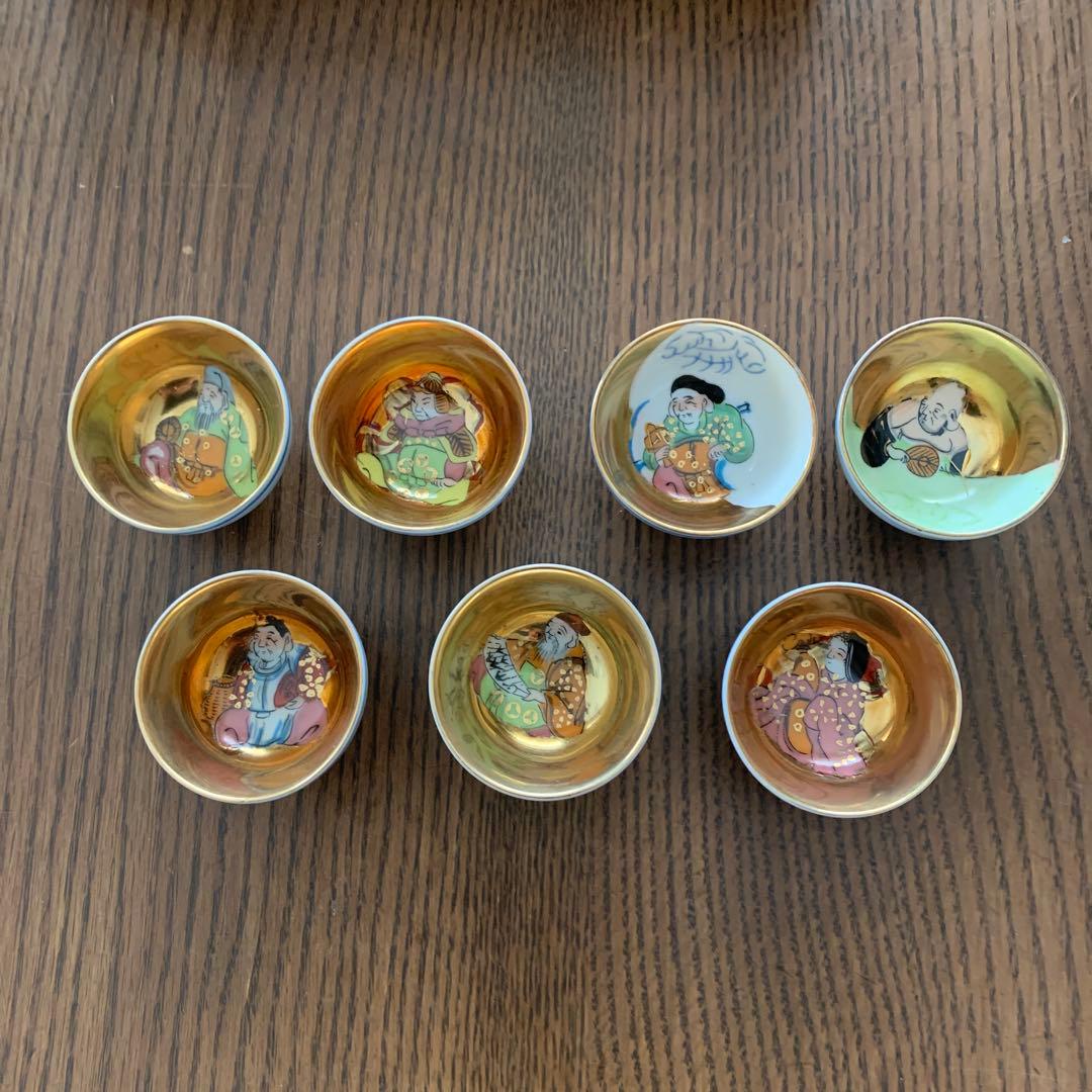 九谷焼⭐️杯⭐️七福神⭐️未使用⭐️木箱入