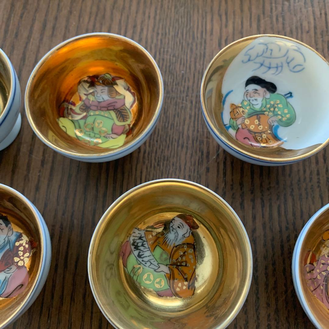 九谷焼⭐️杯⭐️七福神⭐️未使用⭐️木箱入