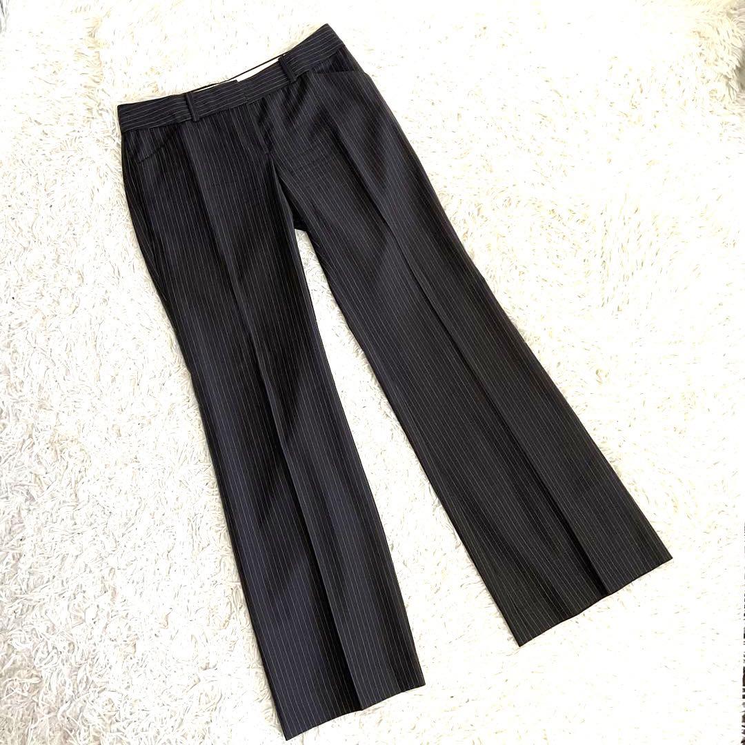 ♯257 theory セオリー パンツスーツ ストライプ 日本製 レディースS