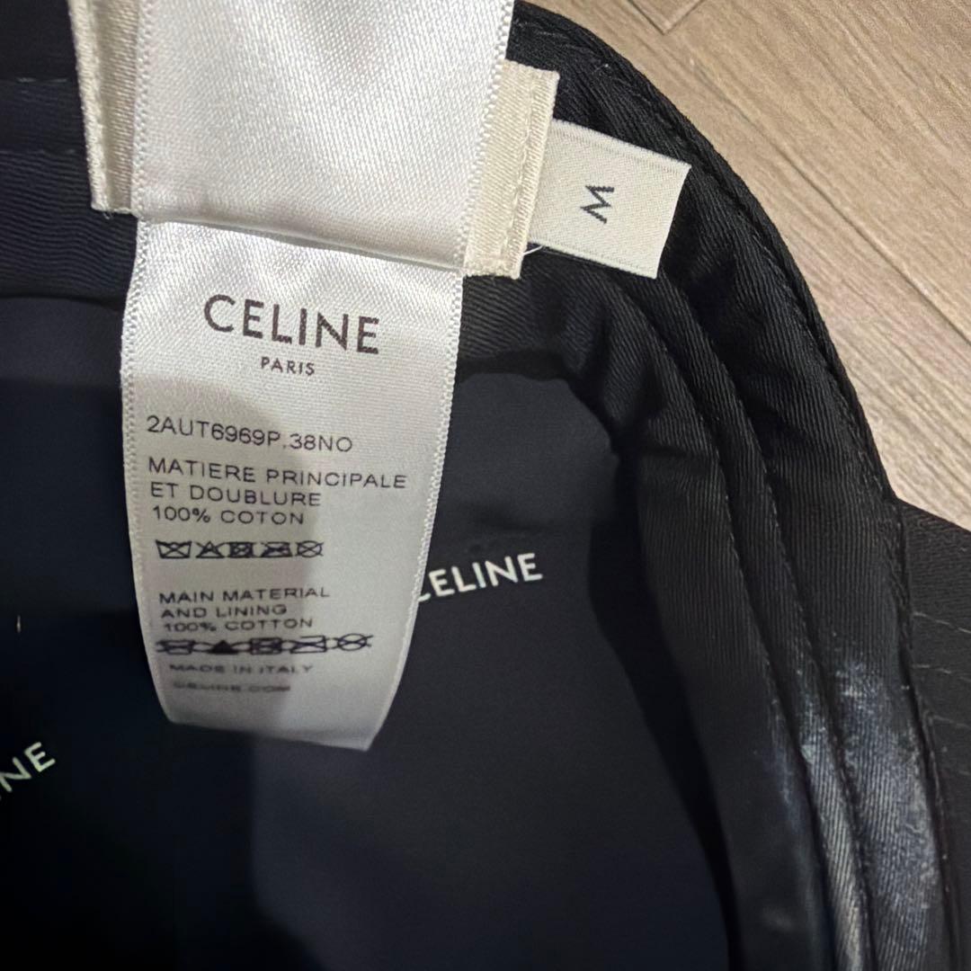 CELINE 黒 ベースボールキャップ