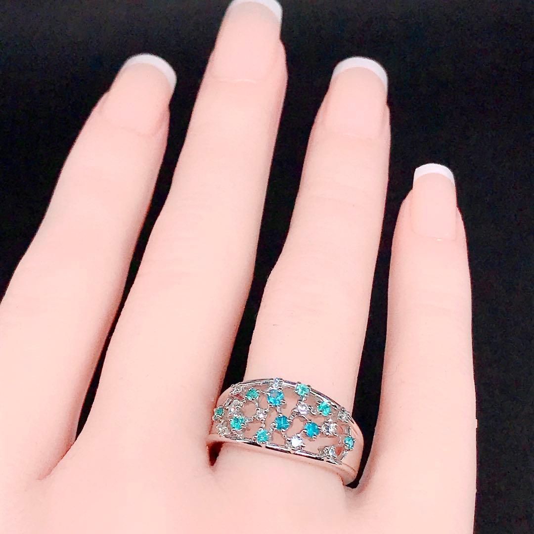 タサキ パライバトルマリン ダイヤモンド リング PT900 TASAKI 豪華