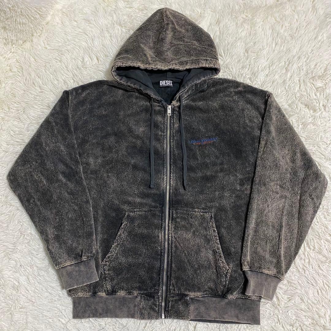 DIESEL ジップパーカー ガーメントダイ アシッドウォッシュ Mサイズ