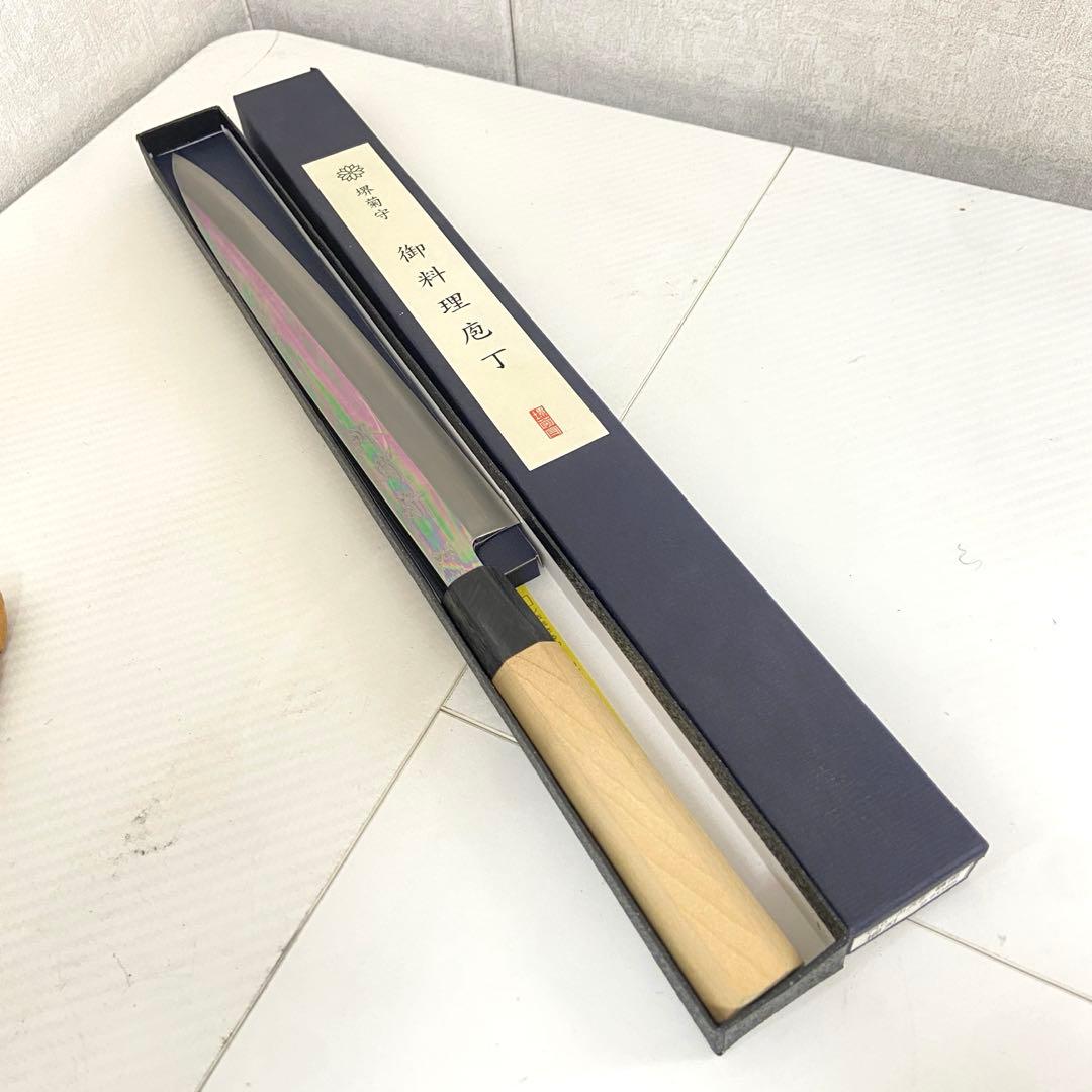 新品・未使用⭐️ 堺菊守 V10 カスミ 鏡面 柳刃包丁 270mm 和包丁