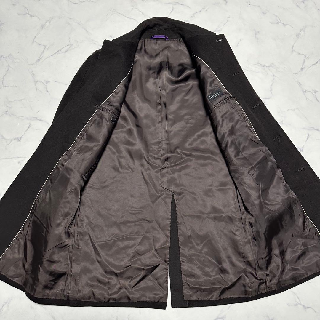 未使用級美品　ポールスミスコレクション　カシミヤ混ステンカラーコート　ブラウンM