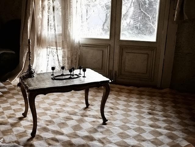 1900s フランス 多数派オクトゴナル リキュールカップとトレイ アンティーク