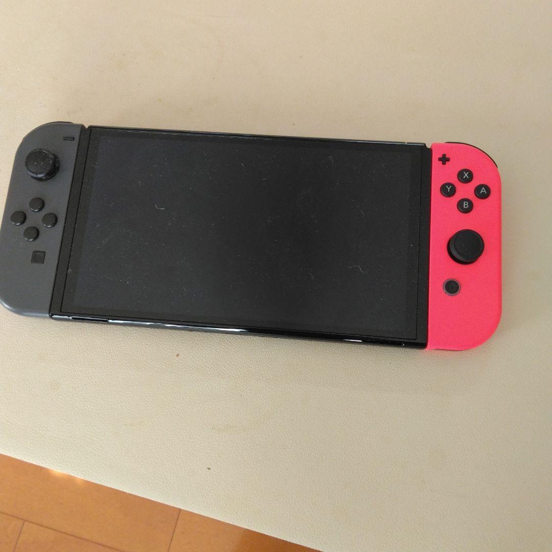 中古品　Nintendo Switch 本体 グレー/赤 Joy-Con付き