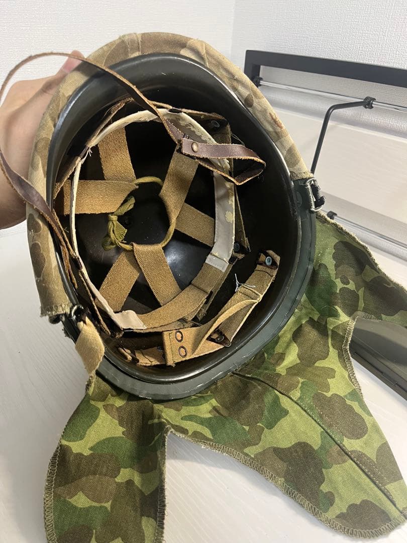 t*o様 米軍 ww2 M1ヘルメット ダックハンターカモ 迷彩 サバゲー 第二