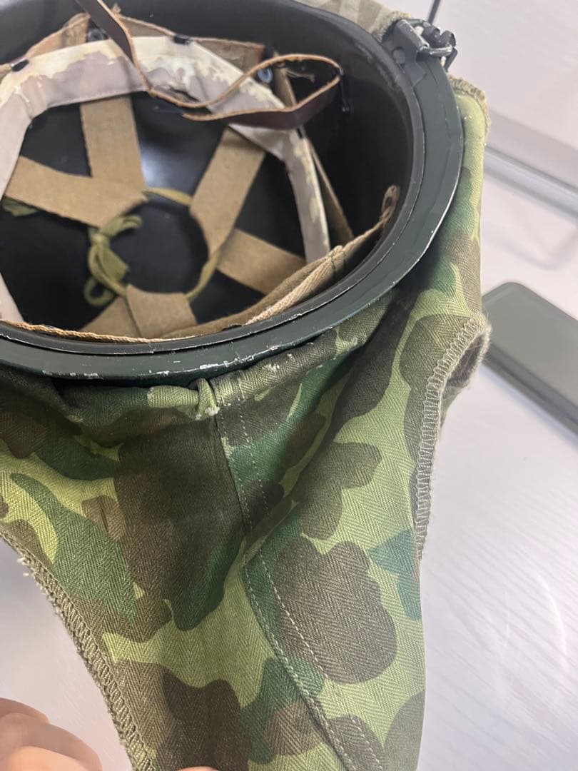 t*o様 米軍 ww2 M1ヘルメット ダックハンターカモ 迷彩 サバゲー 第二