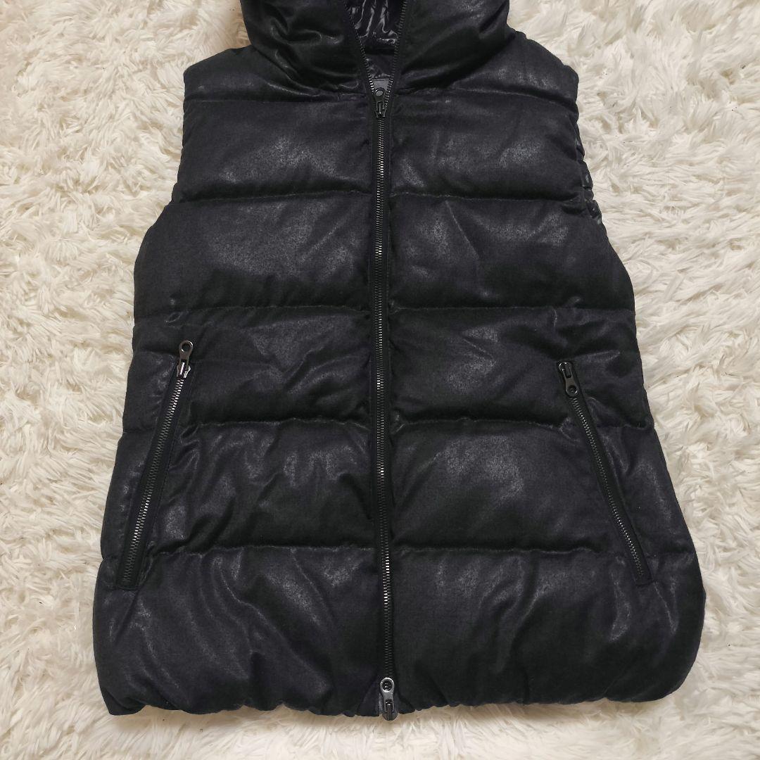 DUVETICA CERRUTI ダウンベスト 黒 フード コラボ カシミヤ