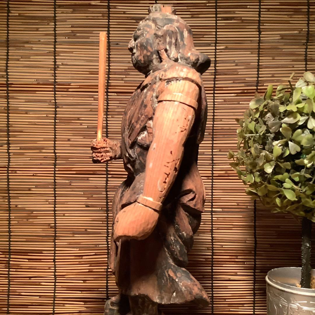 平安〜鎌倉時代・密教￼護法善神「憤怒・不動明王」不動信仰・神仏守護神・寄木造