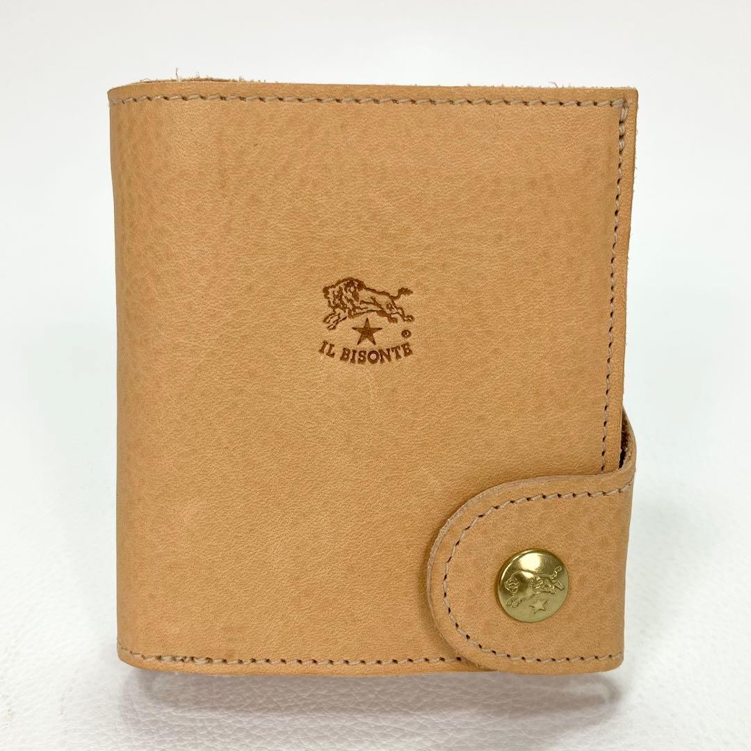 極美品✨IL BISONTE 折り財布 ユニセックス ナチュラル ヌメ 現行