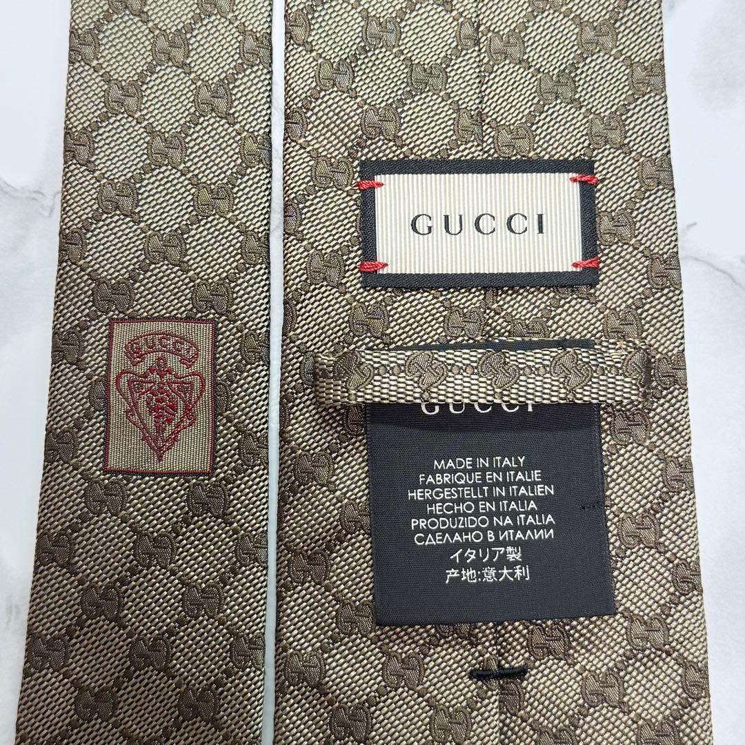 ✨極美品✨ 近年モデル GUCCI ネクタイ シルク GG柄 シェリーライン