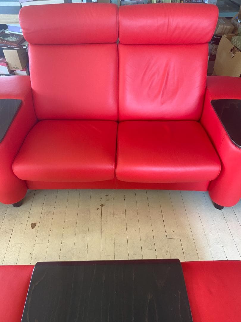 EKORNES Stressless カウチソファセット レッド最高級 o047
