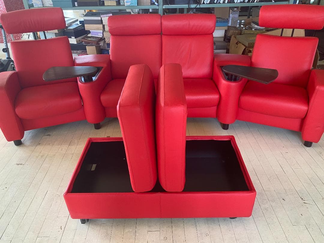 EKORNES Stressless カウチソファセット レッド最高級 o047
