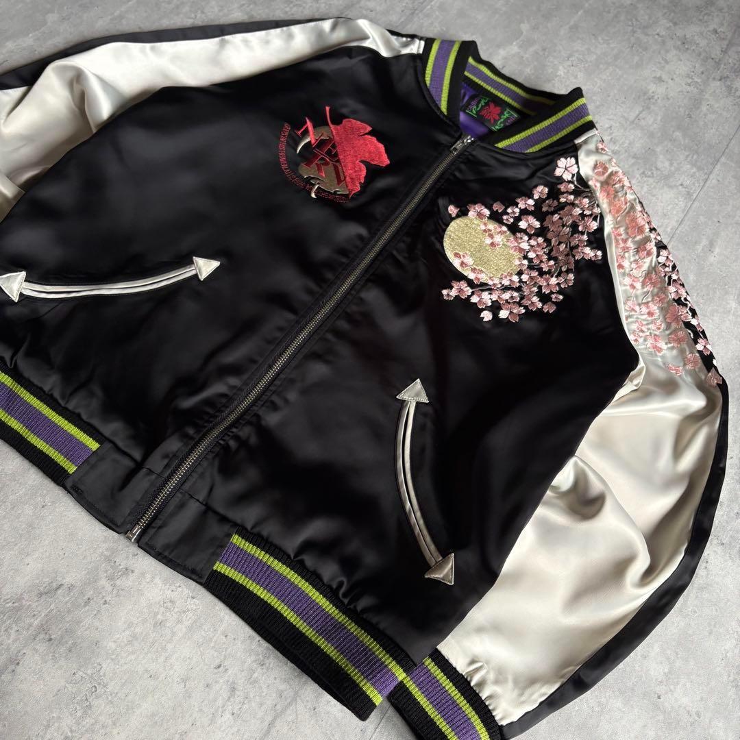 【エヴァンゲリオン×錦 nishiki】スカジャン　レーヨン　初号機　カラー©︎